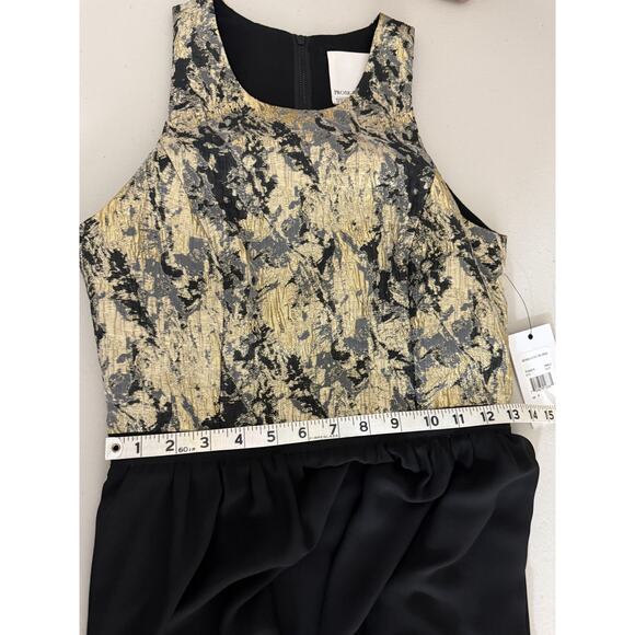 Prose & Poetry Black Gold Georgia Cutout Back Long Maxi Dress Formal Gown 4 NWT - Picture 8 of 9